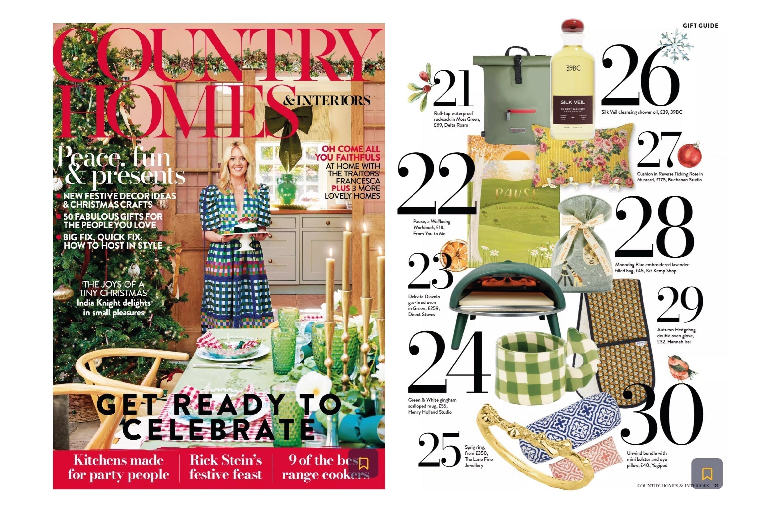 Country Homes & Interiors - '50 Fabulous Present Ideas' Christmas Gift Guide 2025 | Print Feature