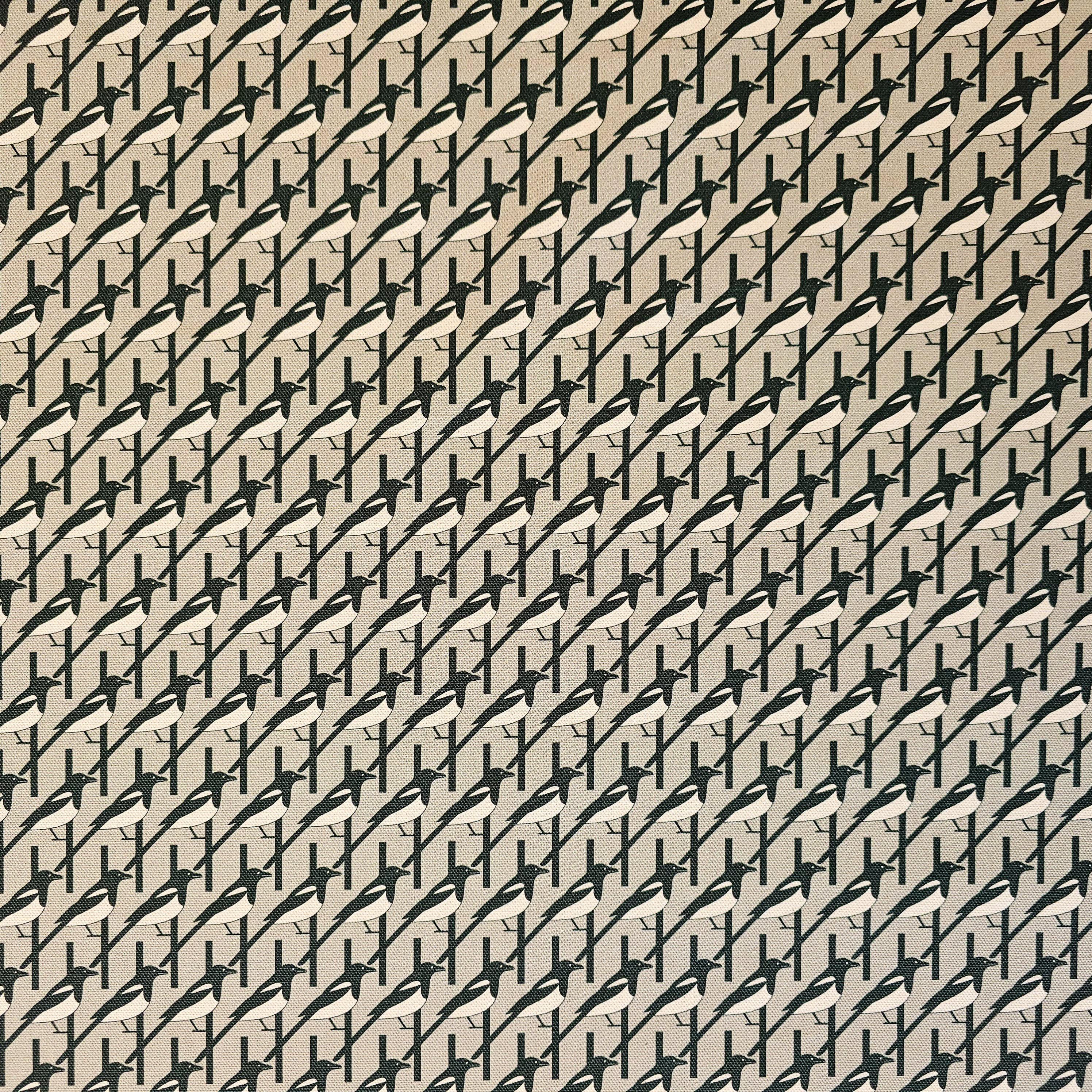 GREY MAGPIE FABRIC image 0
